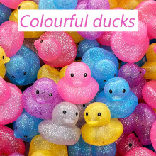 (20 pcs) 1-100Pcs Colourful Rubber Ducks Mini Duck Party Favors Bulk Ducks Summer Pool Floating Toys Rubber Ducks Birthday
