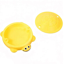 (Yellow) Mini Desktop Turtle Sandbox with Mini Play Sand Tools (No Sand) - Stress Relief Zen Garden Gifts Desktop Decor for Home Office