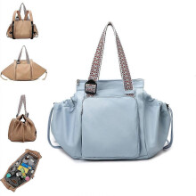 (Blue) 2025 New Multi-Function Mommy Tote Bag Lightweight Travel Backpack with Large Capacity & Smart Organizer