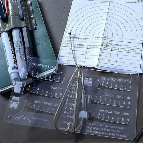 (Small Rectangle) Micro Range-R Card Flexible Rangefinder Card for Outdoor Huntings 2
