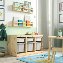 IKEA TROFAST Storage Unit with 6 Boxes 93x44x52cm