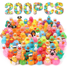 (200pcs) 200 Pack Rubber Ducks in Bulk, Jeep Ducks for Ducking, Ducks for Jeeps Assorted, Bath Toys Floater Duck for Kids, Baby Showers
