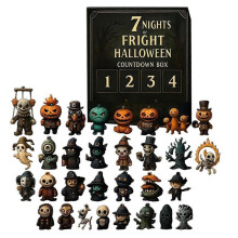 (7 Days) 31 Nights of Fright Halloween Countdown Box 2025 - Halloween Advent Calendar Gift with 7/15/31Pcs Figurines for Kids Adults