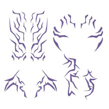 (Purple) K-Pop Demon Hunters Rumi Temporary Tattoos, Waterproof Temporary Tattoo Stickers for Rumi Cosplay Accessories