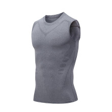(4XL, Gray A) Men's Workout Compression Shirt Breathable Quick-Dry Slimming Undershirt Sleeveless Muscle Tee for Running & Gym