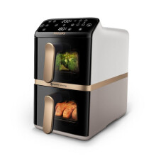 Philips Airfryer Freidora de Aire Doble Cesto Vertical Serie 4000 NA462/80 10L 2750W Blanco