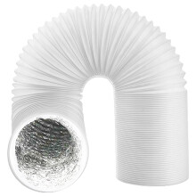 Insulated Vent Hose Ducting Round Flexible 125mm x 3m metre 5" Aluminium Foil Lined PVC