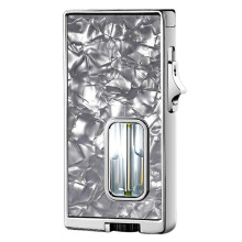 (F) Elegant Fireplaces Inspired Flames Lighter Portable Adjustables Refillable Lighter for Candle Camping