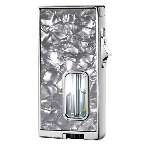(F) Elegant Fireplaces Inspired Flames Lighter Portable Adjustables Refillable Lighter for Candle Camping