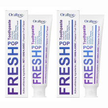(2pcs) FRESH Whitening Toothpaste, Purple Whitening Toothpaste, Passion Fruit Flavor, Fluoride-Free for Healthy Enamel & Fresh Breath