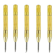 5pcs Spring Loaded Automatic Center Punch for Woodworking - Marking Tool