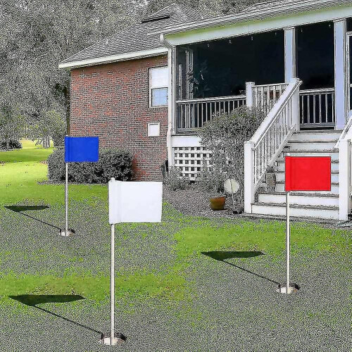 3pcs Golf Flag Golf Flag Solid Golf Flags With Tube Inserted Waterproof Putting Golf Flags 8 X 6 In 1
