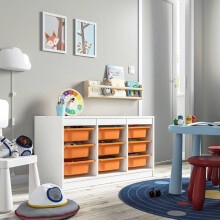IKEA TROFAST Storage Unit with 9 Boxes 99x44x56cm