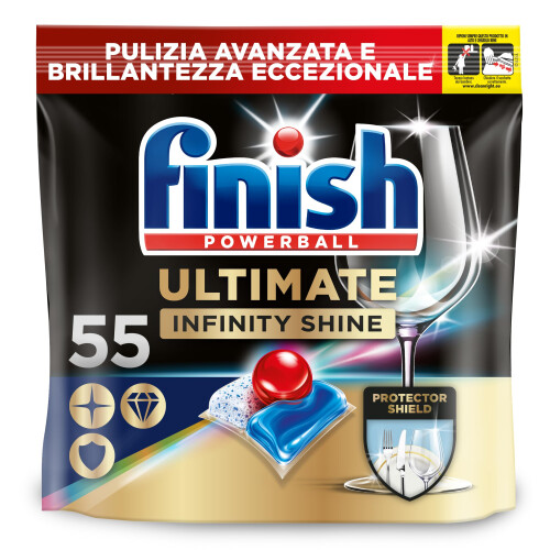 Finish Finish Dishwasher Tablet, Ultimate Infinity Shine, 330 Tablets, Lemon Sparkle, C