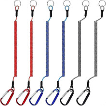 6 Pieces Fishing Lanyard, Multicolor Coiled Lanyards Retractable Coiled Tether Fishing Tools For Fishing, Hiking, Hunting