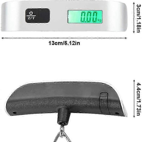 Digital Luggage Scale, Mini Size LCD Digital Electronic Scale Portable Hook Weighing Scale Max. Load 2