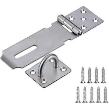 Padlock Hasp, Stainless Steel Door Latch With Clip And 10 Screws Door Catch f26