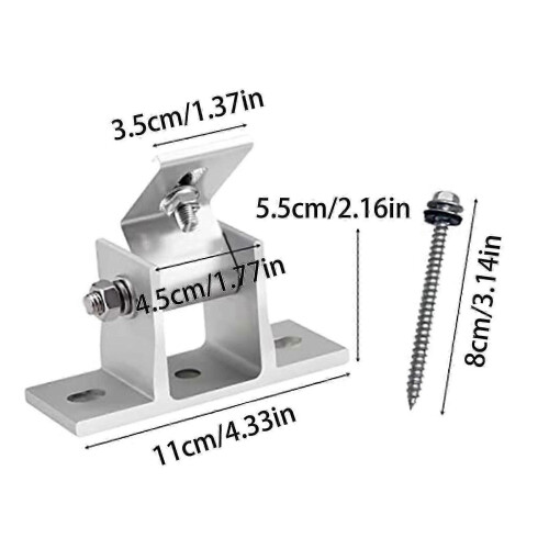 Universal Solar Panel Holder - 0-60 Adjustable End Clamp Bracket for Easy Installation 1
