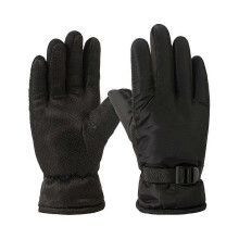 Gloves Men's Winter Cycling Electric Vehicle Windproof Cold-Resistant Fleece Thickened Warm Touch Screen Cotton Ski Gloves Women