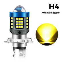 (White and Yellow H4) LED Motorcycle Headlight H4 BA20D P15D White/Yellow Ultra High Brightness