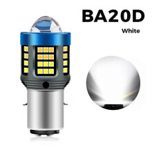 (White BA20D) LED Motorcycle Headlight H4 BA20D P15D White/Yellow Ultra High Brightness