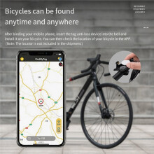 WEST BIKING Anti-Theft Bike Bell with Hidden for AirTag Holder Waterproof Loud Sound Aluminum Alloy Bike Safety Warning Horn
