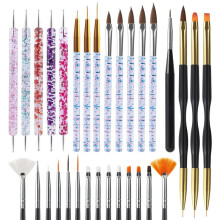 31pcs Nail Art Brushes, Nail Art Tool Set, Dotting Tools, Dust Brush,Striping Brushes for Long Lines, Drawing Pen