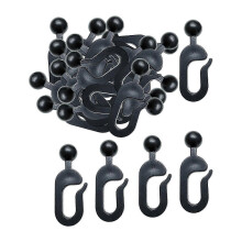 56Pcs Professional Black Hooks for Gazebo Curtains Outdoor Hotel