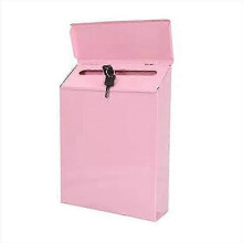 (Pink) Outdoor Wall Mount Password With lock Mailbox with Slot Weatherproof Mailings Easily Install For Household Farmhouse Mail Box