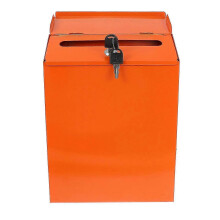 (Red-Orange) Outdoor Wall Mount Password With lock Mailbox with Slot Weatherproof Mailings Easily Install For Household Farmhouse Mail Box