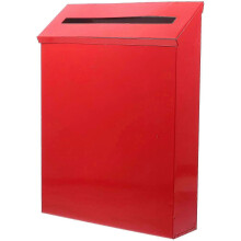 (Red) Outdoor Wall Mount Password With lock Mailbox with Slot Weatherproof Mailings Easily Install For Household Farmhouse Mail Box