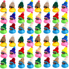 (10PCS) Mini Rubber Ducks with Sunglasses Hats Cruise Rubber Ducks in Bulk Gift Small Bathtub Toy for Hiding Party Favor