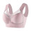 (2XL, pink) Womens Wireless Bra, Full-coverage Pullover Stretch-knit Bra, Smoothing T-shirt Bra 1