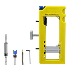 (Yellow) Door Hinge Jig Kit Router Mortiser Template for 1/4'' or 5/8'' Hinges, 3'' to 5'' Thickness