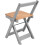 Seconique 2 Pack Folding Dining Chairs with High Back Grey 2