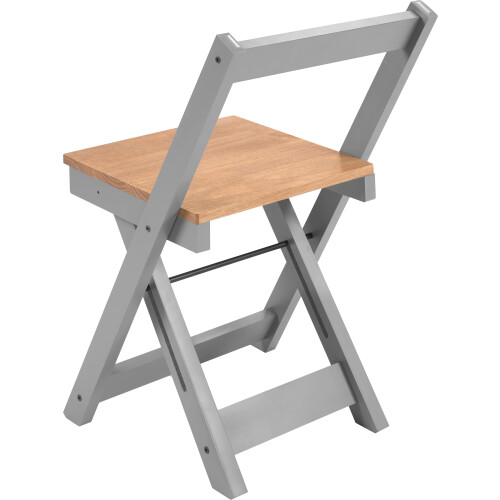 Seconique 2 Pack Folding Dining Chairs with High Back Grey 1