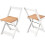 Seconique 2 Pack Folding Dining Chairs with High Back White 1