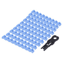 200Pcs RJ45 Port Ethernet LAN Hub Anti Dust Cover Plug Cap Blockout Protector with Proprietary Lock and Key, & Red