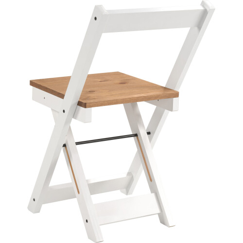 Seconique 2 Pack Folding Dining Chairs with High Back White 2