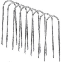 Trampolines Wind Stakes Heavy Duty U Type Sharp Ends Safety Ground Anchor Galvanized Steel For Soccer Goals, Camping Tents And Huge Garden Decoration