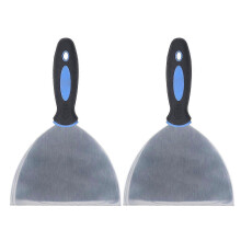 2PCS Putty Scraper Tools Stainless Steel Spatula Set for Repairing Drywall Applying Plaster Removing Wallpaper 6 Inch