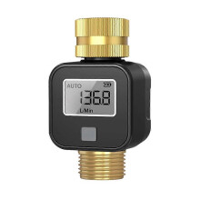 Water Meter with 3/4 Thread Accurately Measure Water Consumption for RV Water Tank Filling Garden Hose Watering