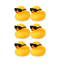 (6 pc) 6/12/24pc Rubber Duck Toys Yellow Rubber Ducks Squeak & Float Ducky Pool Toy Cruise Holiday Decoration Birthday Party Favors