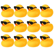 (12 pc) 6/12/24pc Rubber Duck Toys Yellow Rubber Ducks Squeak & Float Ducky Pool Toy Cruise Holiday Decoration Birthday Party Favors