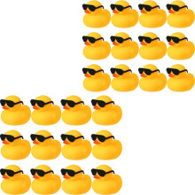 (24 pc) 6/12/24pc Rubber Duck Toys Yellow Rubber Ducks Squeak & Float Ducky Pool Toy Cruise Holiday Decoration Birthday Party Favors