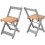 Seconique 2 Pack Folding Dining Chairs with High Back Grey 1
