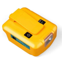 2 USB Battery Adapter for Dewalt LED Work Light 18V 20V 60V Li-Ion Battery Power Tools DC 12V/2A Output Charger Perfekt