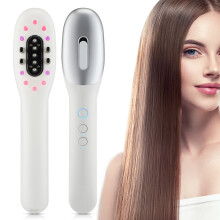 Hair Growth Comb EMS Electric Red Blue Light Micro-current Scalp Brush Oil Applicator Anti Hair Loss Recommended