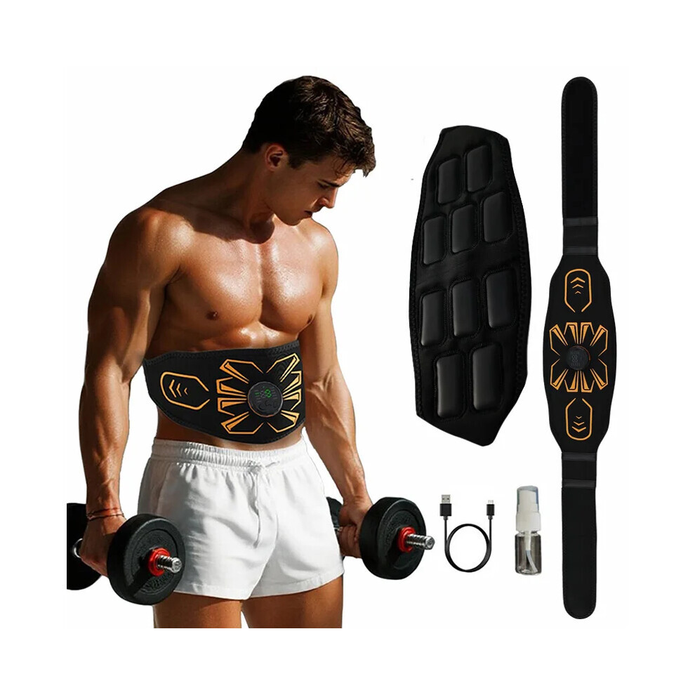 Goplushtoy Abdominal Toning Belt Smart Ems Muscle Ab Trainer Toner Usb Charge Massager Weight Care Fitness Equipment Gift