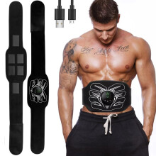EMS Abdominal Toning Belt Muscle Abs Trainer Toner USB Charge Fat Burn Weight Care Shaping Fitness Unisex UK